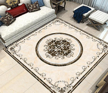 3D Black Pattern WG123 Floor Mural Wallpaper AJ Wallpaper 2 