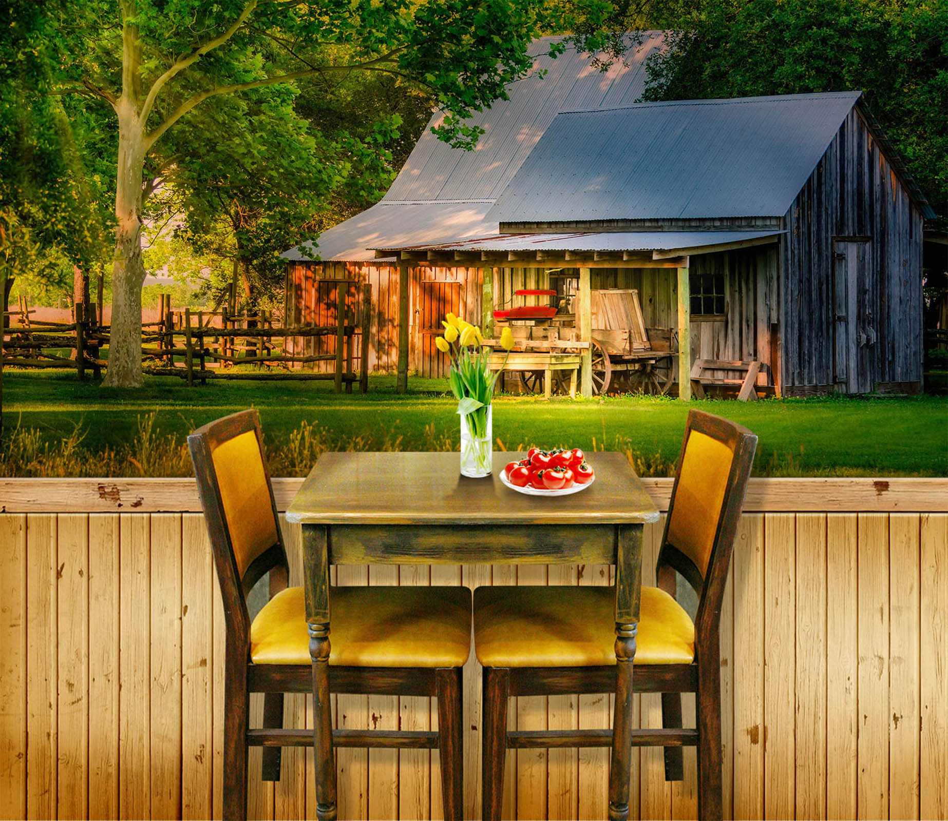 3D Lawn House 5235 Beth Sheridan Wall Mural Wall Murals