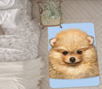 3D Pomeranian Puppy 1059 Vincent Hie Rug Non Slip Rug Mat