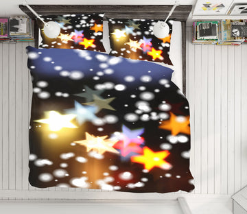 3D Starlight 52216 Christmas Quilt Duvet Cover Xmas Bed Pillowcases