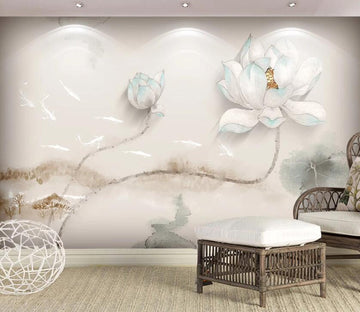 3D White Lotus WC62 Wall Murals Wallpaper AJ Wallpaper 2 