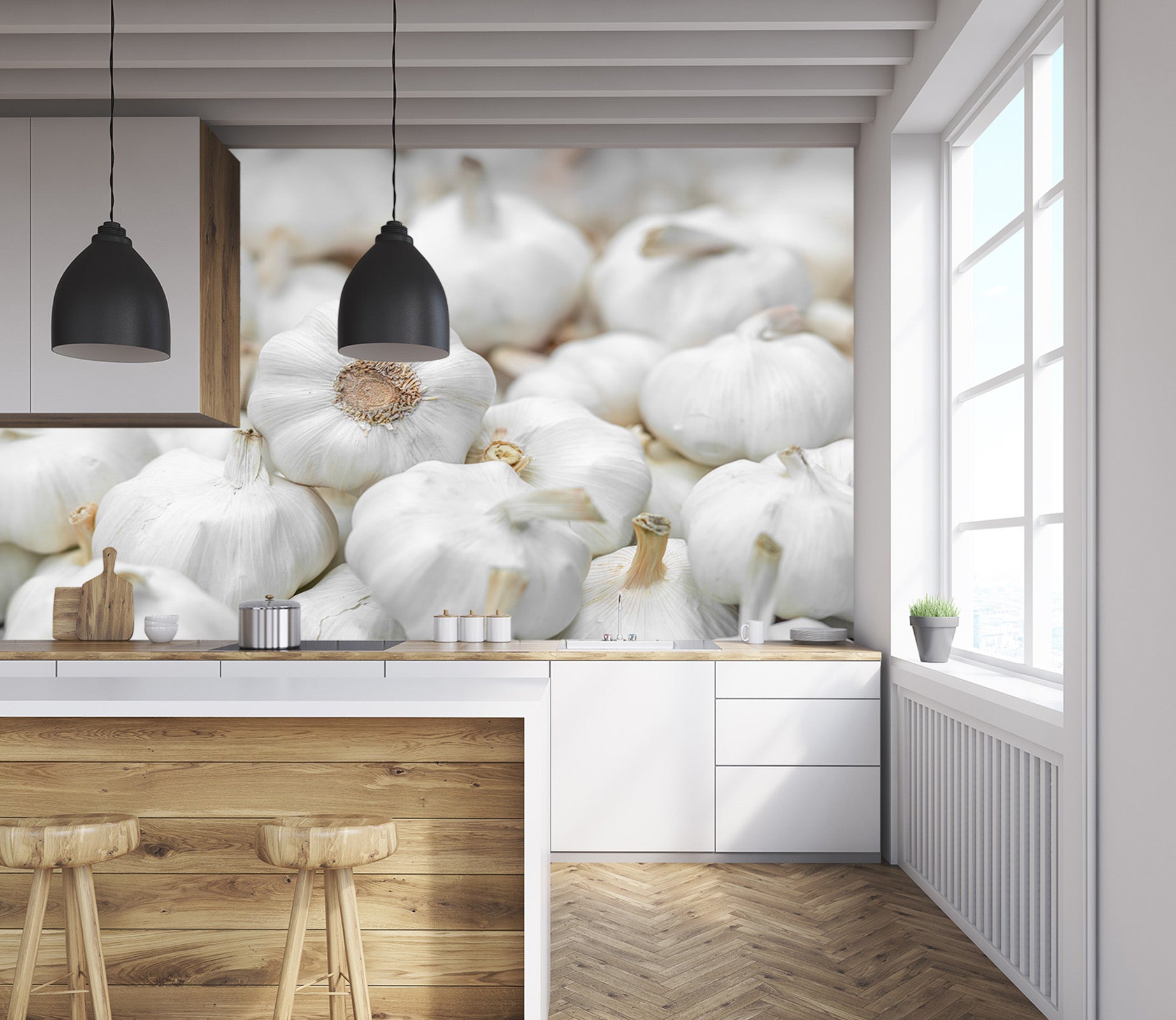 3D Kitchen Garlic 6249 Assaf Frank Wall Mural Wall Murals