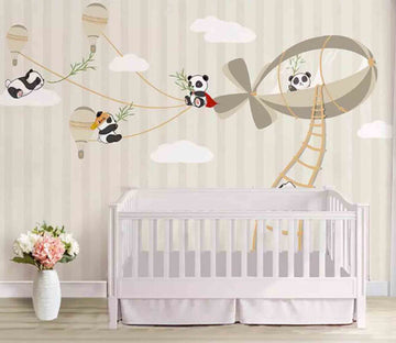 3D Bear Plane WG86 Wall Murals Wallpaper AJ Wallpaper 2 