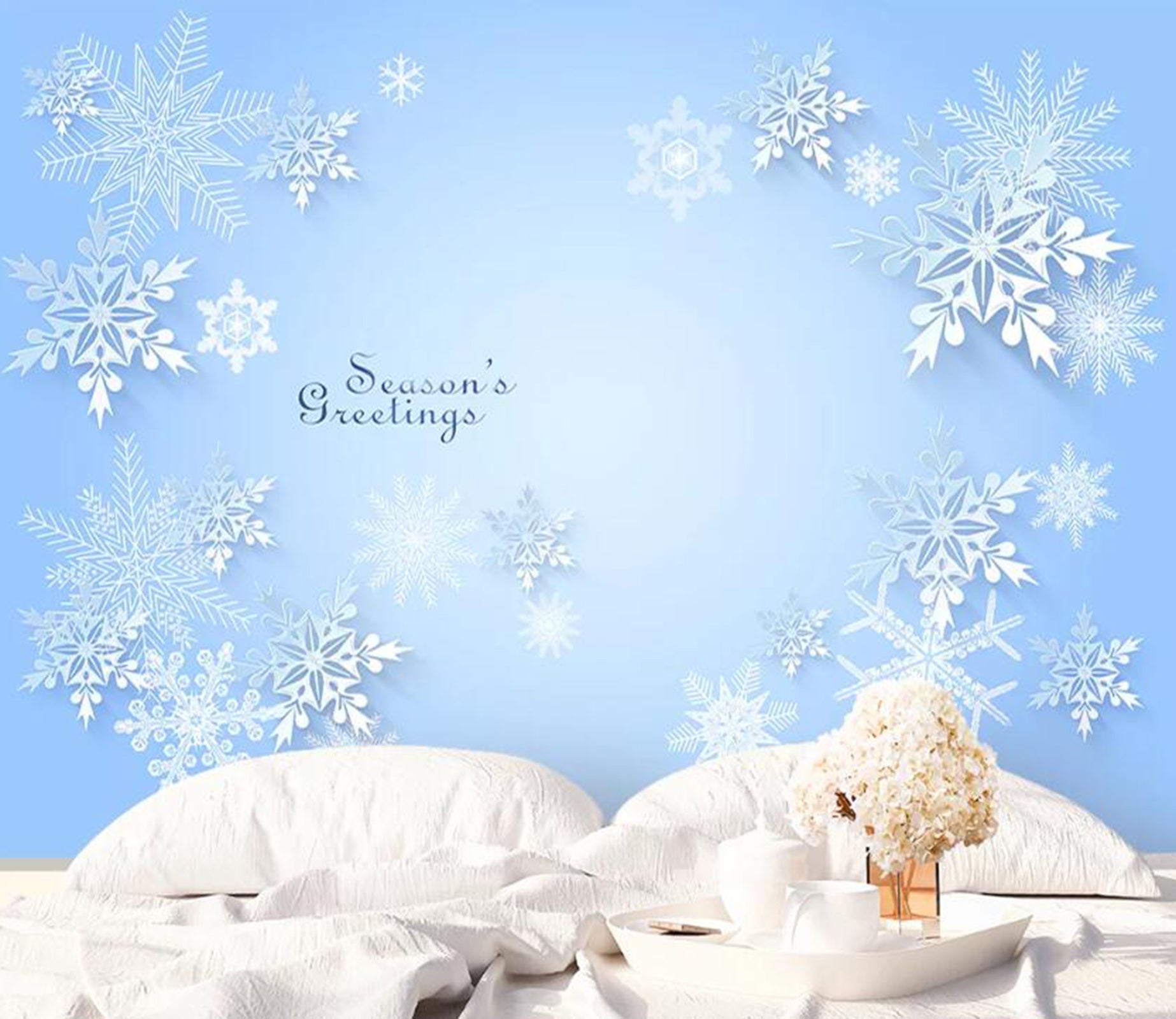 3D Snowflake WC77 Wall Murals Wallpaper AJ Wallpaper 2 