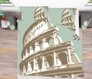 3D Coloseum Rome 2014 Steve Read Bedding Bed Pillowcases Quilt