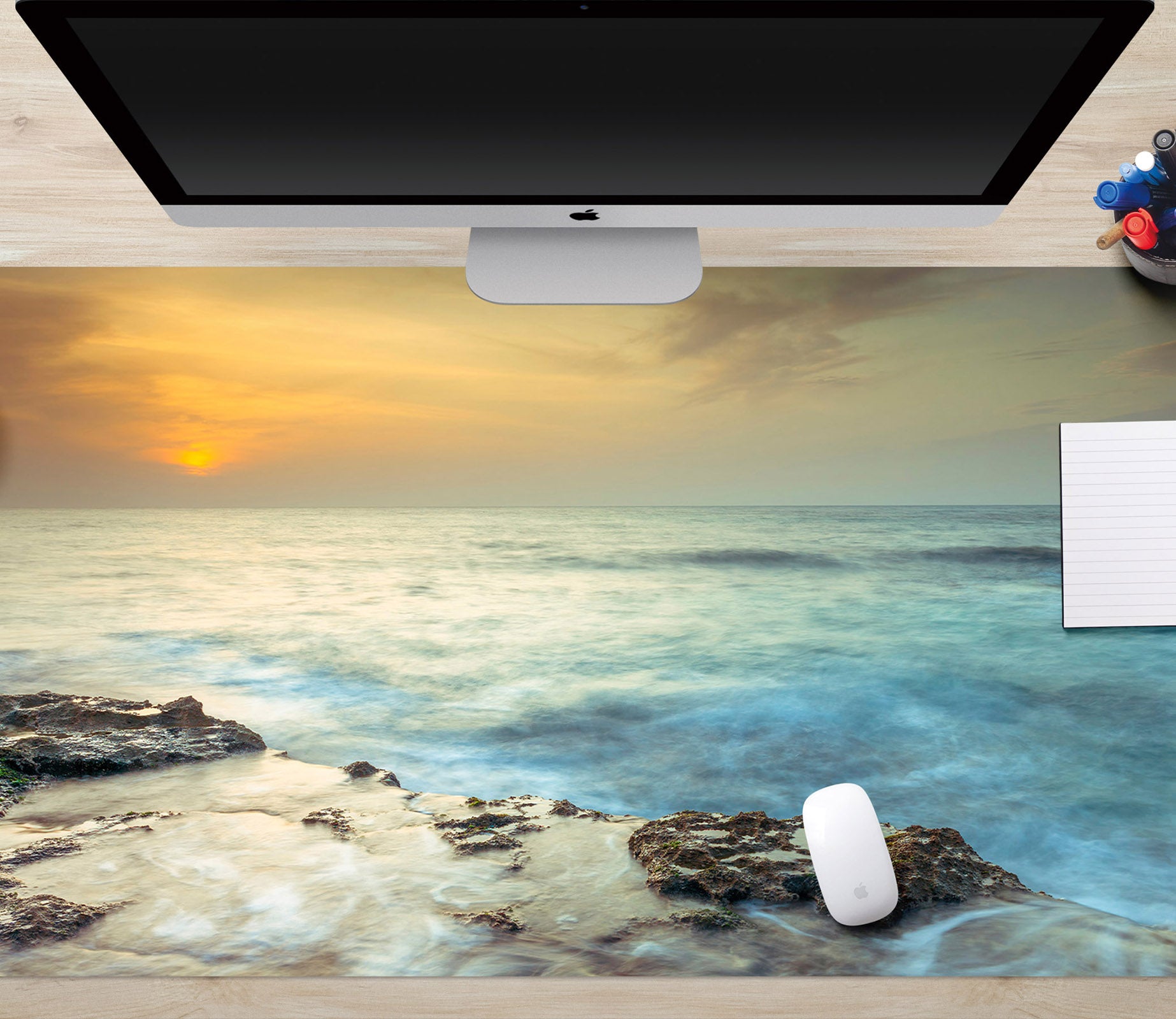 3D Ocean Stones 7705 Assaf Frank Desk Mat