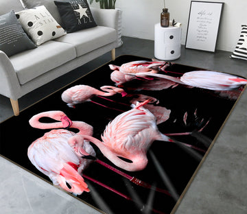 3D Pink Fflamingo 621 Animal Non Slip Rug Mat Mat AJ Creativity Home 