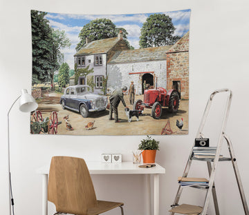 3D House Car Dog 11256 Trevor Mitchell Tapestry Hanging Cloth Hang