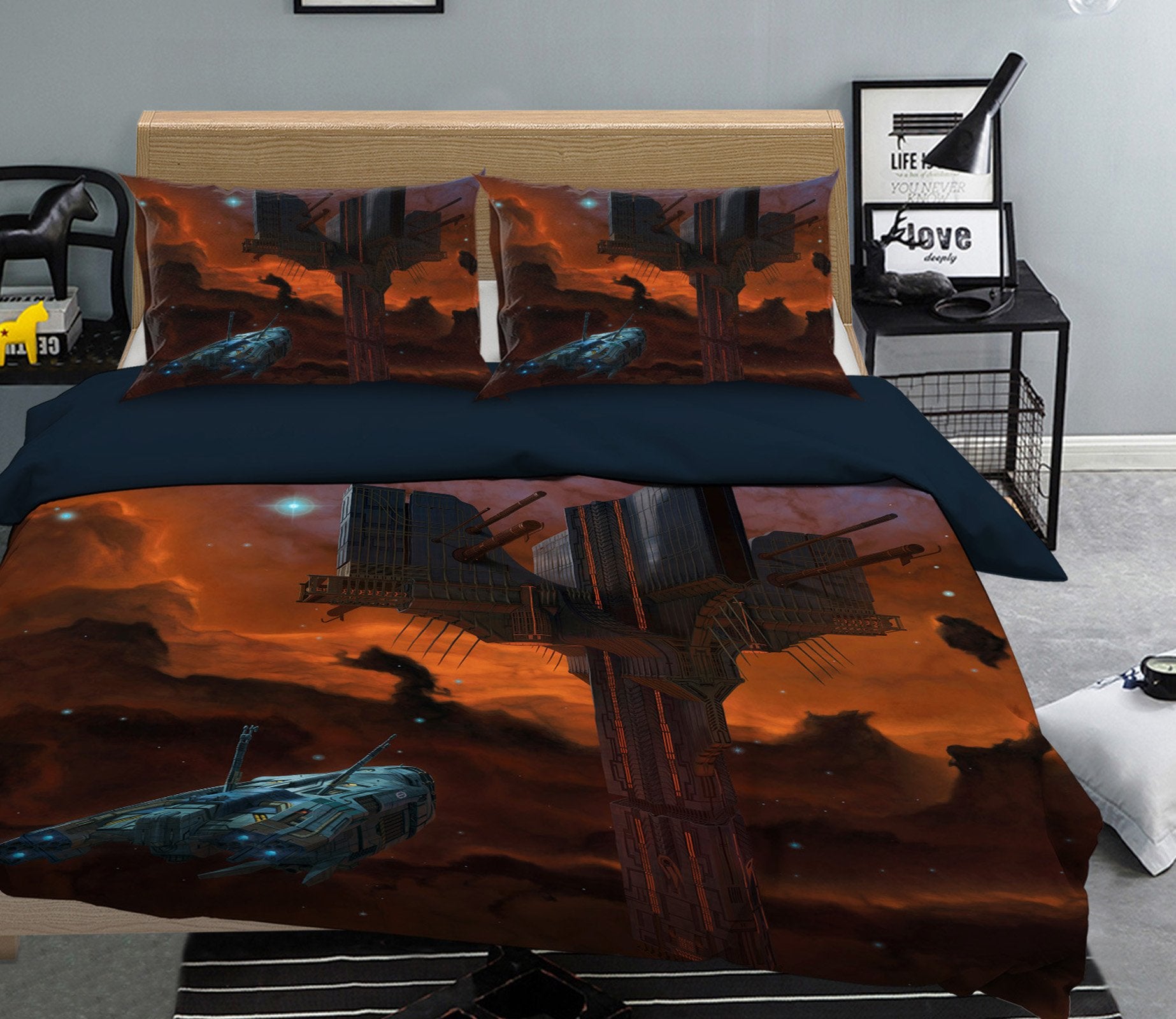 3D Alien Artifact 2108 Bed Pillowcases Quilt Exclusive Designer Vincent Quiet Covers AJ Creativity Home 