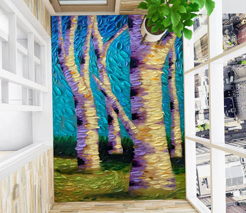 3D Trees Grass 102179 Dena Tollefson Floor Mural  Wallpaper Murals Self-Adhesive Removable Print Epoxy