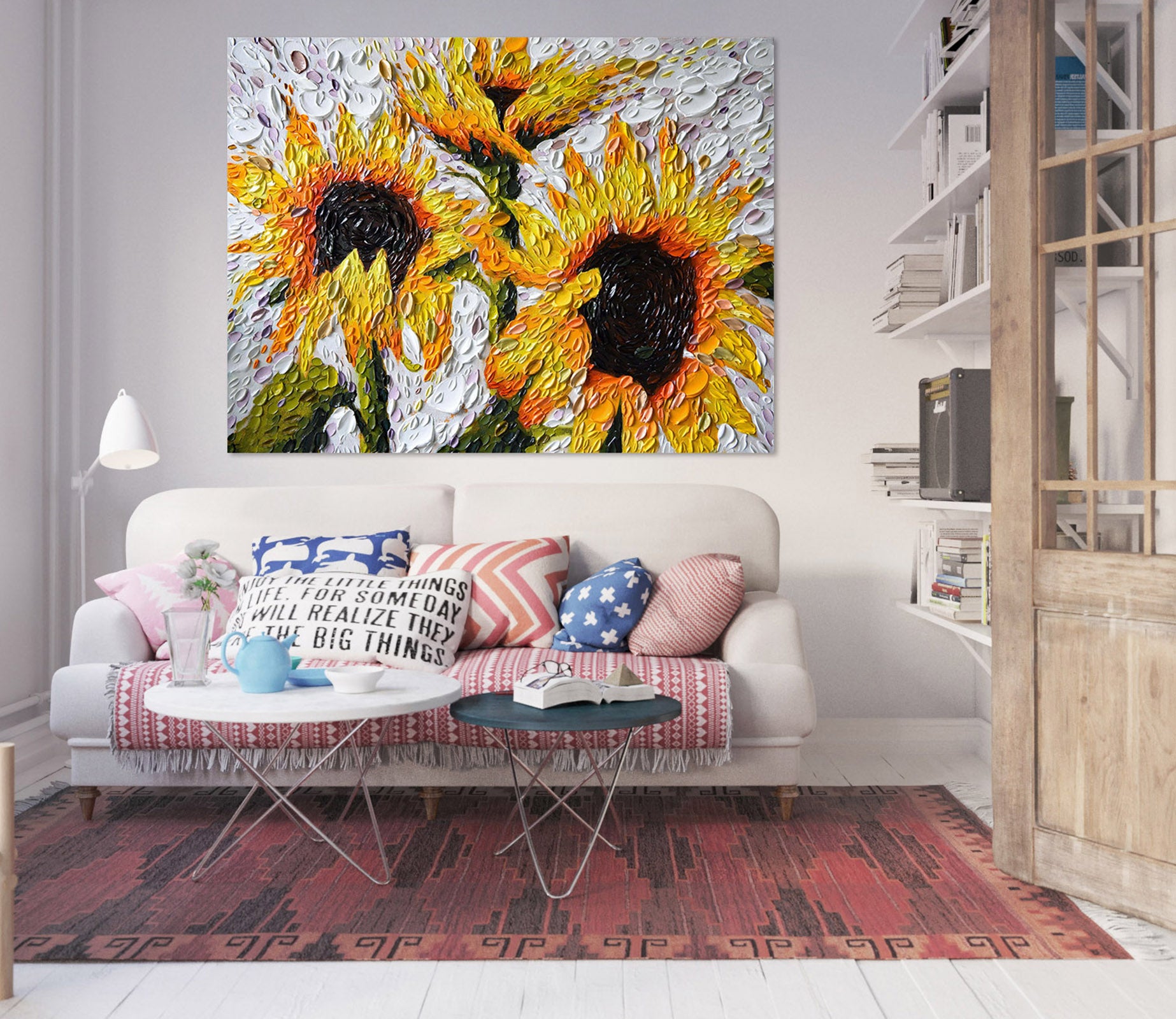 3D Sunflowers 014 Dena Tollefson Wall Sticker