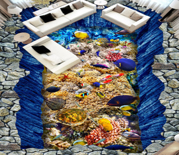 3D Lively Sea Bottom 290 Floor Mural  Wallpaper Murals Rug & Mat Print Epoxy waterproof bath floor