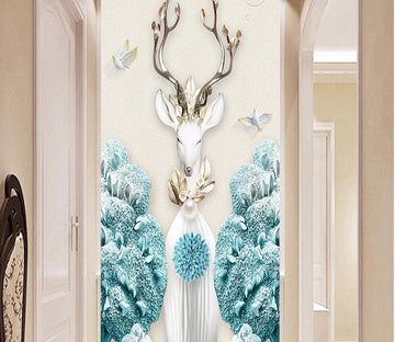 3D Elk Flower 554 Wall Murals Wallpaper AJ Wallpaper 2 