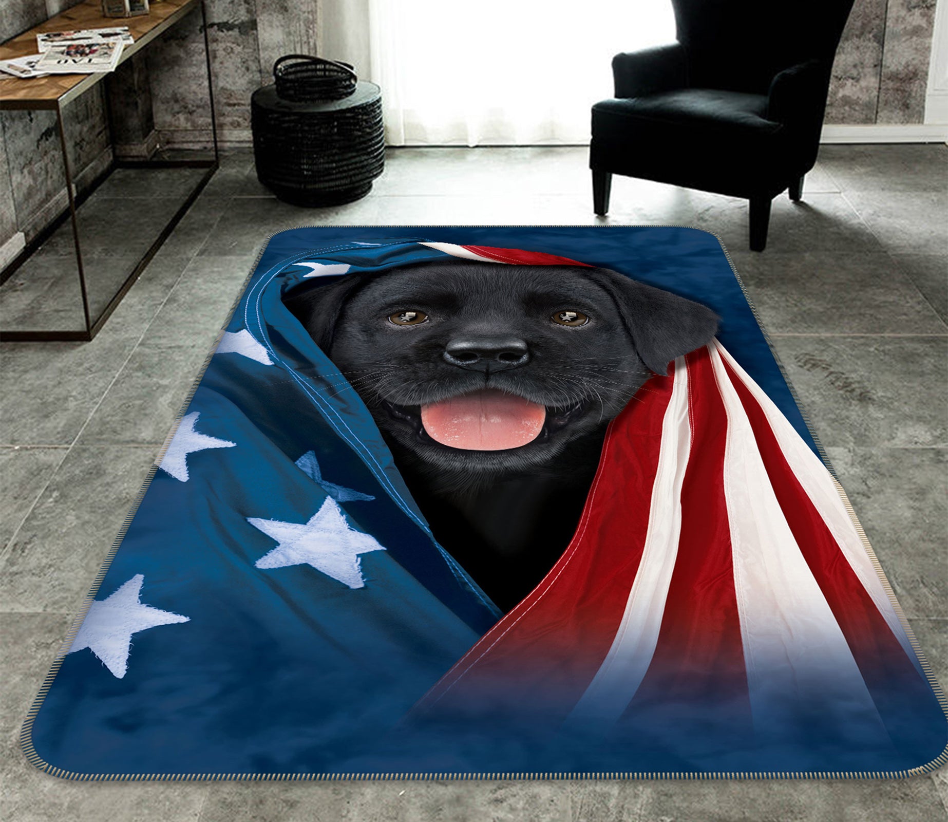 3D Star Dog 1002 Vincent Hie Rug Non Slip Rug Mat