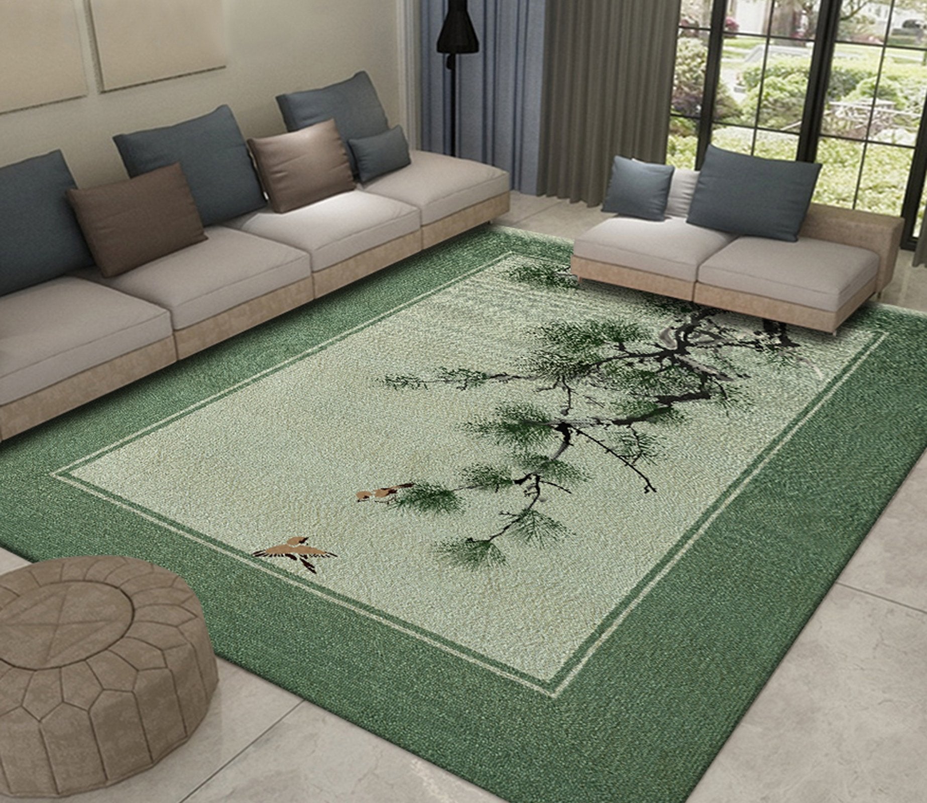 3D Pine WG460 Non Slip Rug Mat Mat AJ Creativity Home 