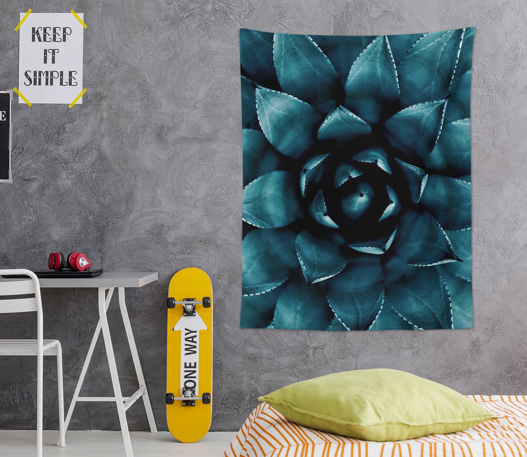 3D Blooming Aloe Vera 872 Boris Draschoff Tapestry Hanging Cloth Hang