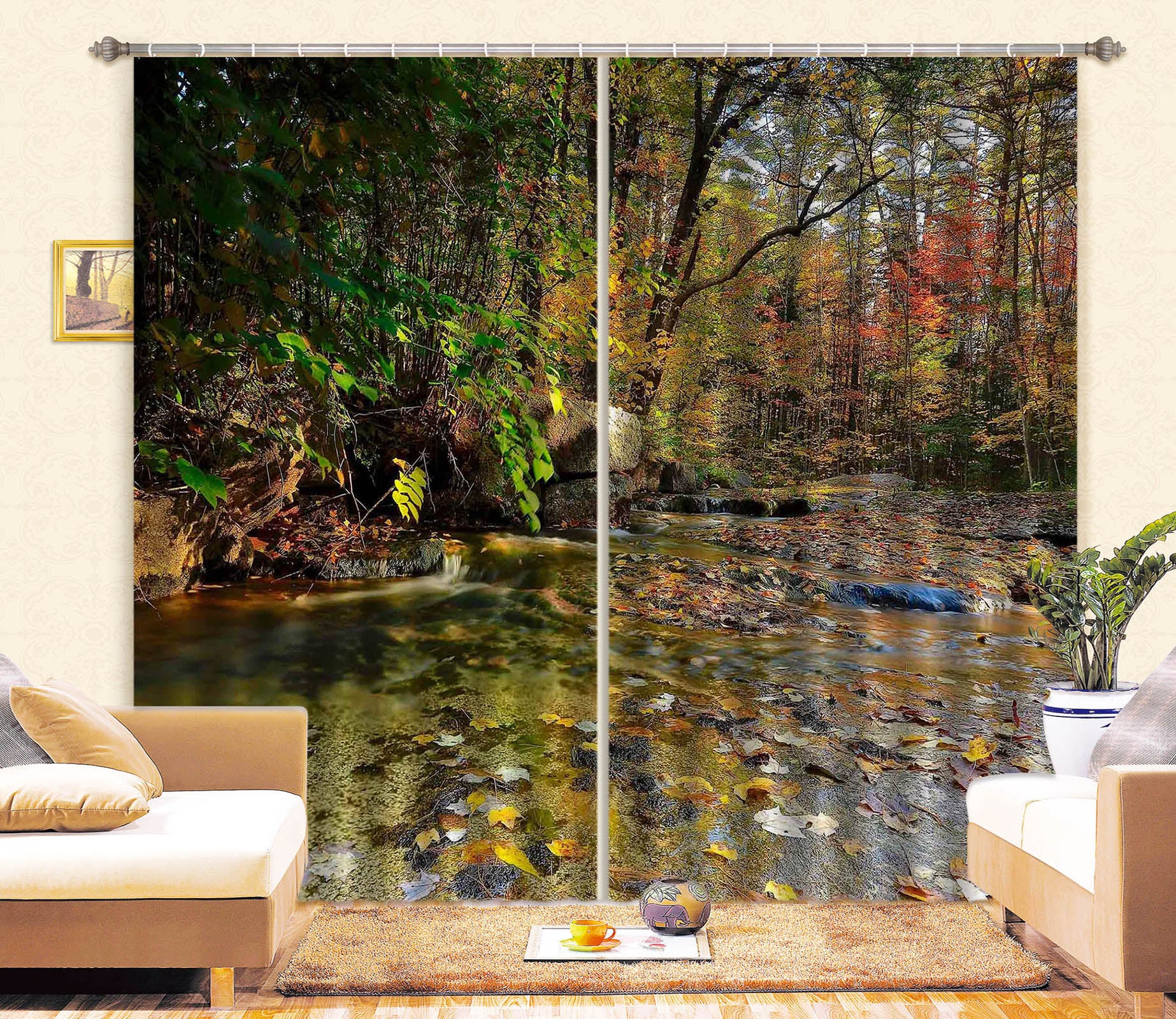 3D Woods Creek 62164 Kathy Barefield Curtain Curtains Drapes