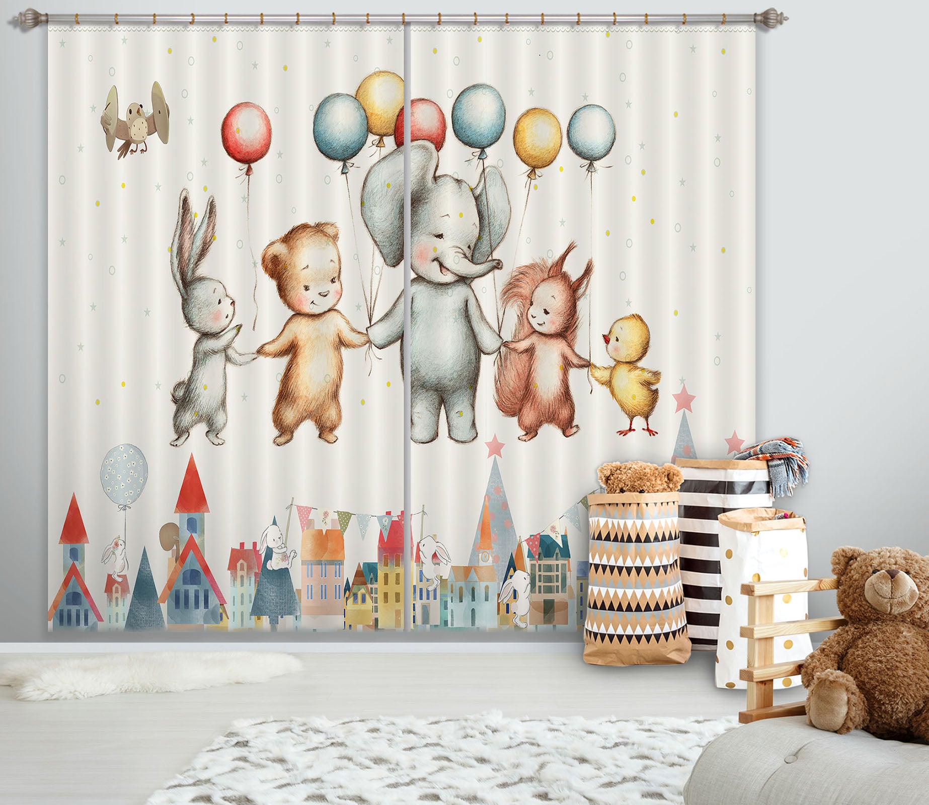 3D Forest Partner 743 Curtains Drapes