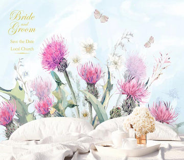 3D Flower Butterfly WC92 Wall Murals Wallpaper AJ Wallpaper 2 