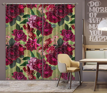 3D Purple Rose 163 Uta Naumann Curtain Curtains Drapes