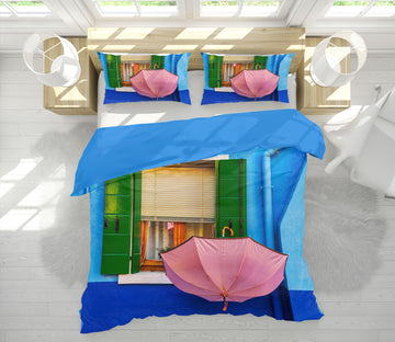3D Pink Umbrella 2131 Marco Carmassi Bedding Bed Pillowcases Quilt