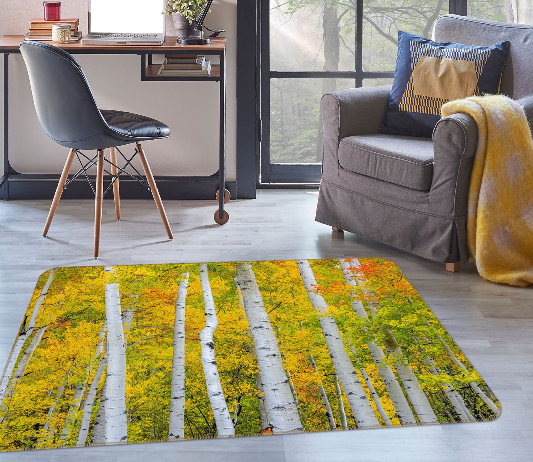 3D White Trunk 1161 Marco Carmassi Rug Non Slip Rug Mat