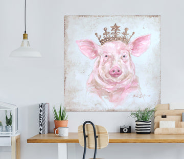 3D Crown Pig 059 Debi Coules Wall Sticker