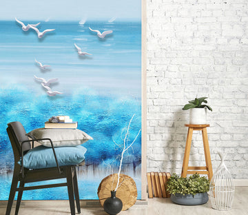 3D Blue Forest 1821 Wall Murals