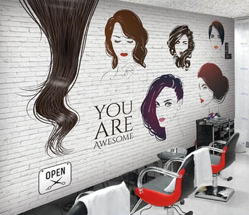 3D Hair Styling 1527 Wall Murals