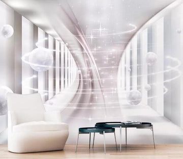 3D White Circle 124 Wall Murals Wallpaper AJ Wallpaper 2 