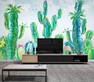 3D Green Cactus 2203 Wall Murals