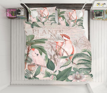 3D Branch Parrot 2141 Andrea haase Bedding Bed Pillowcases Quilt