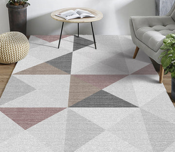 3D Colored Triangle WG245 Non Slip Rug Mat Mat AJ Creativity Home 