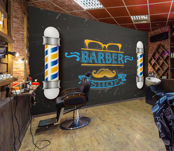 3D Color Bar Pattern 115141 Barber Shop Wall Murals