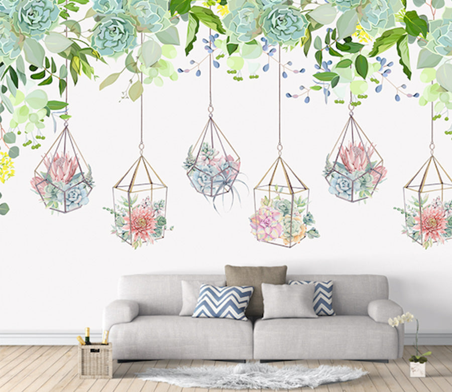 3D Color Bouquet WG243 Wall Murals