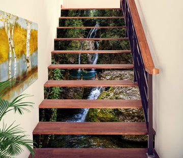 3D Moss Ancient Stones 207 Stair Risers