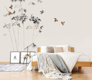 3D Bamboo Forest Flying Bird 1626 Wall Murals