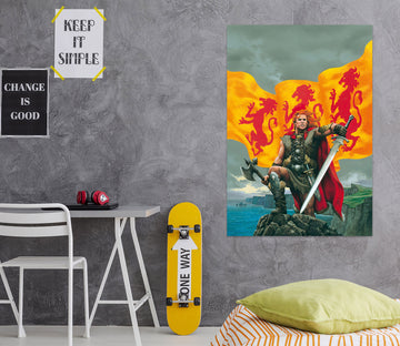 3D Flag Soldier With Sword 8092 Ciruelo Wall Sticker
