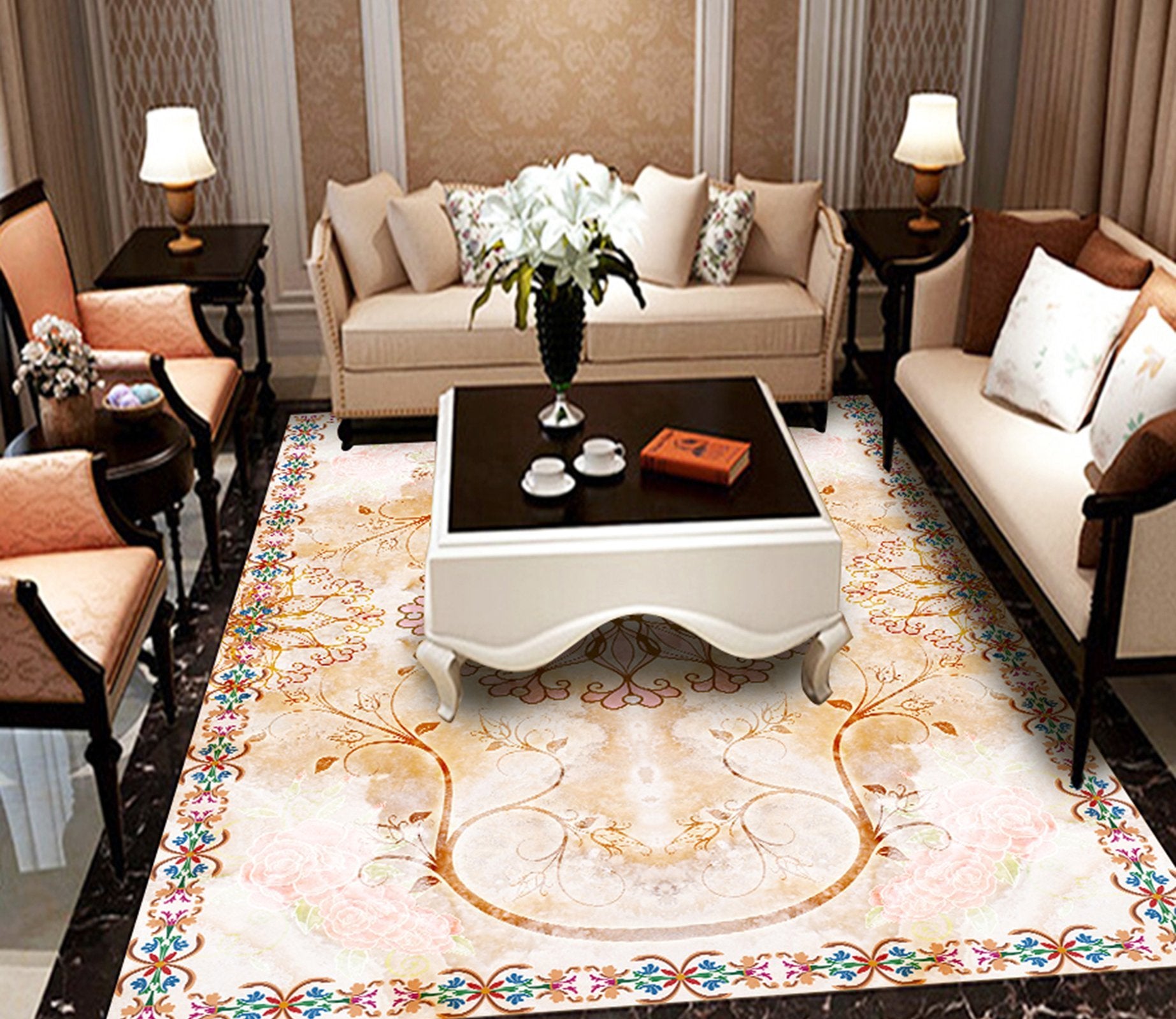 3D Marble Pattern WG302 Floor Mural Wallpaper AJ Wallpaper 2 