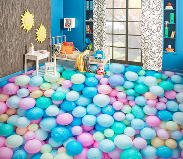 3D Sweet Colorful Balls 833 Floor Mural  Wallpaper Murals Rug & Mat Print Epoxy waterproof bath floor