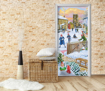 3D Snow Child Play 103198 Trevor Mitchell Door Mural