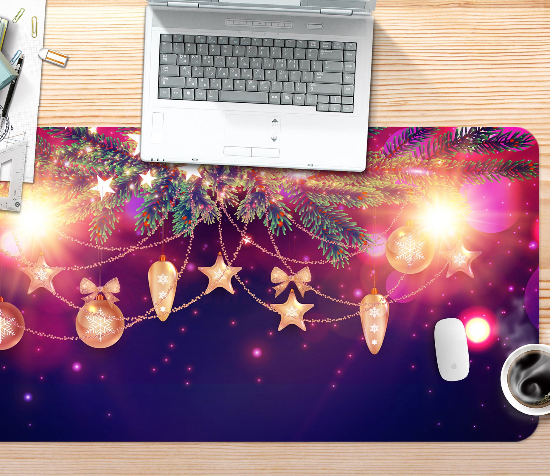 3D String Lights 53194 Christmas Desk Mat Xmas