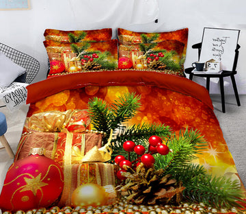 3D Christmas Gift Tree Branch 31173 Christmas Quilt Duvet Cover Xmas Bed Pillowcases