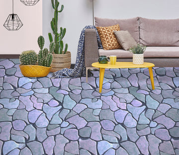 3D Purple Rocks 1345 Floor Mural  Wallpaper Murals Self-Adhesive Removable Print Epoxy