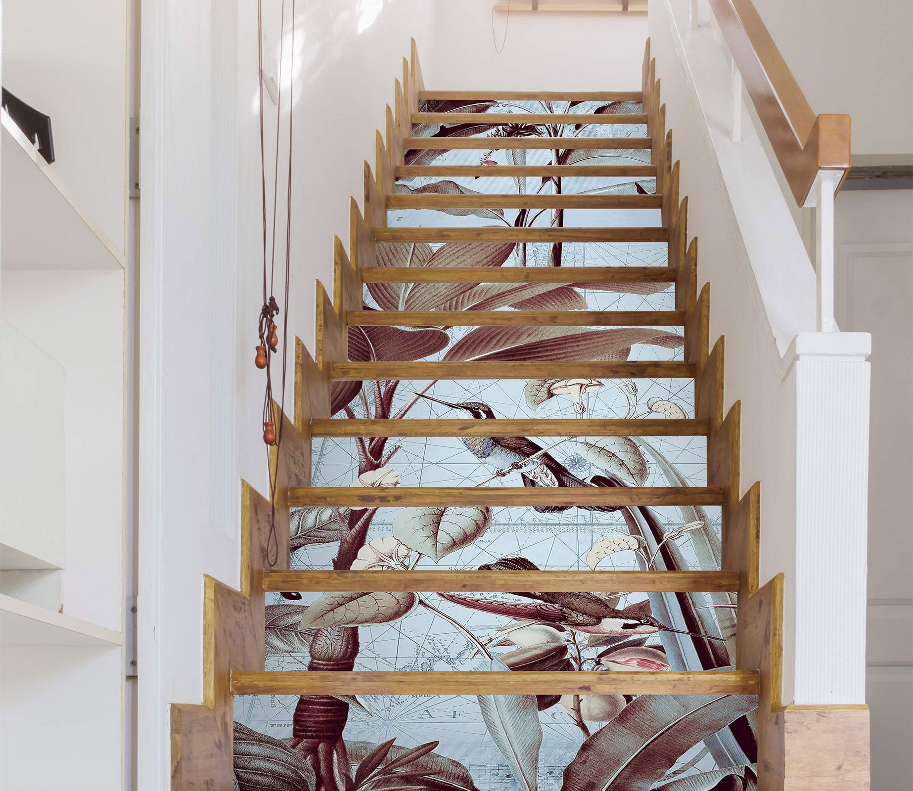 3D Bird Leaves Trees 104123 Andrea Haase Stair Risers