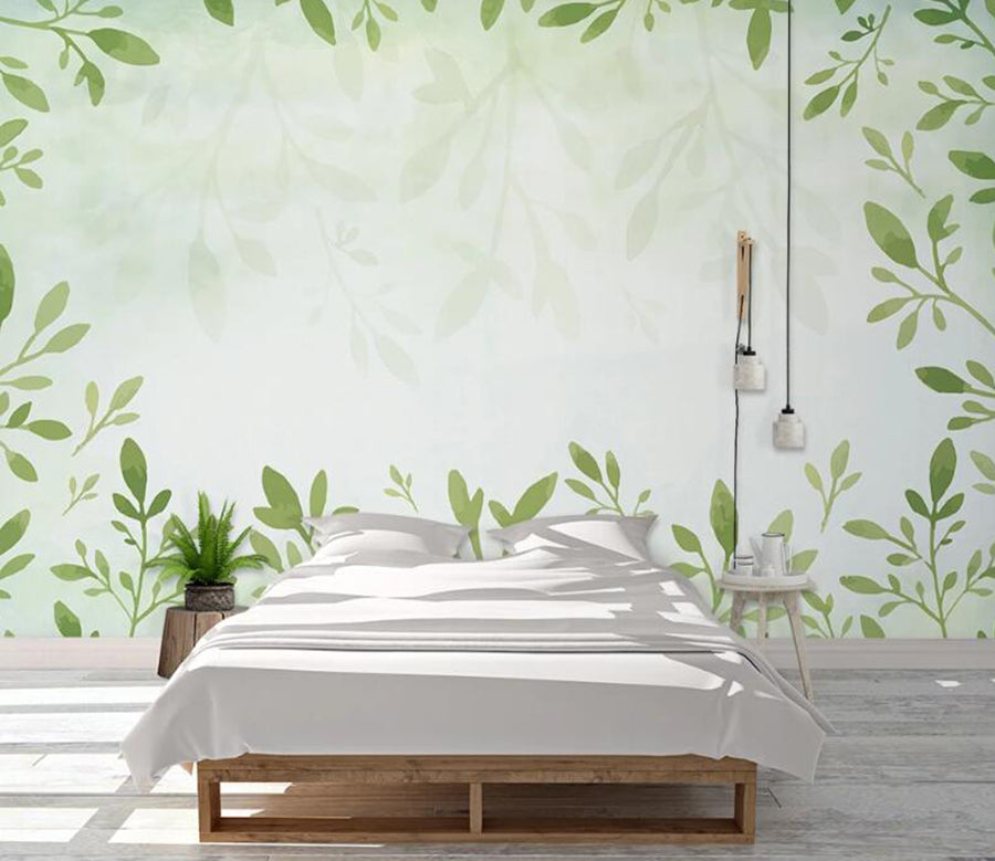 3D Circle Leaves 1012 Wall Murals