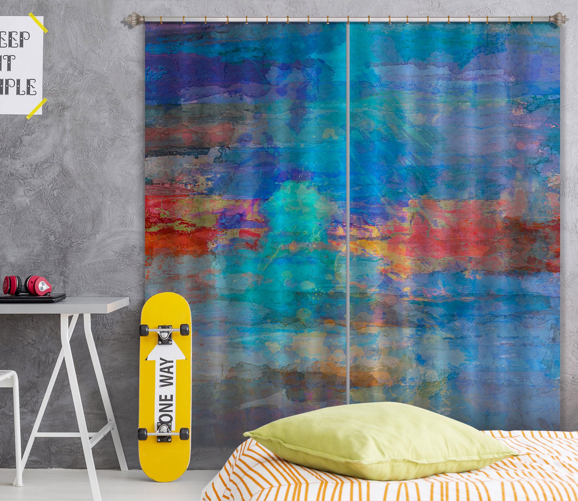 3D Blue Clouds 231 Michael Tienhaara Curtain Curtains Drapes