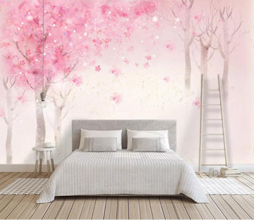 3D Pink Forest WC94 Wall Murals Wallpaper AJ Wallpaper 2 