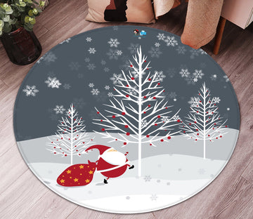 3D Running Old Man 096 Round Non Slip Rug Mat Mat AJ Creativity Home 