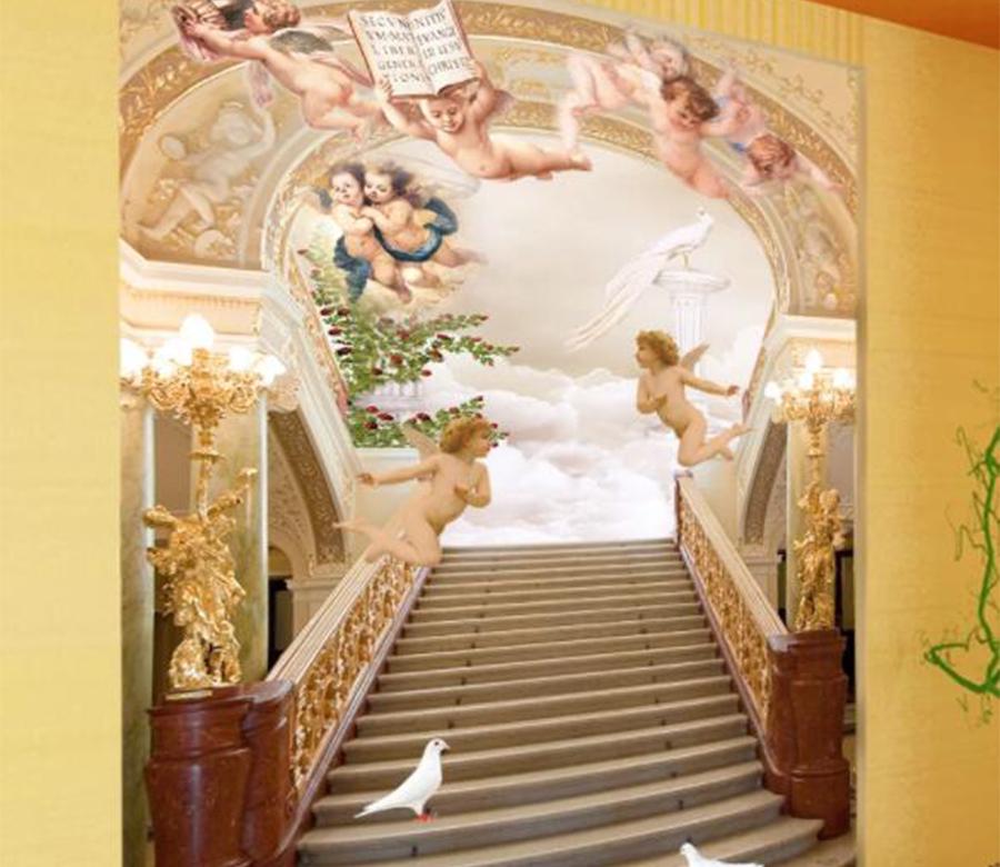 3D Angel Palace 002 Wall Murals Wallpaper AJ Wallpaper 